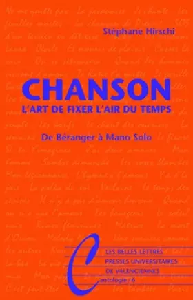 Couverture du produit · Chanson. L'art de fixer l'air du temps: De Béranger à Mano Solo