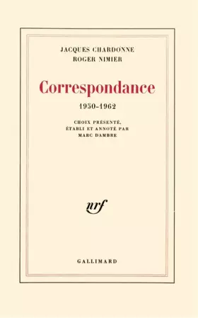 Couverture du produit · Correspondance: (1950-1962)