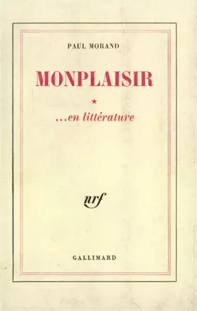 Couverture du produit · Monplaisir... en littérature