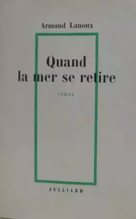 Couverture du produit · Quand la mer se retire