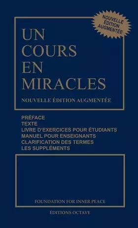 Couverture du produit · Un cours en miracles - Nouvelle édition augmentée brochée