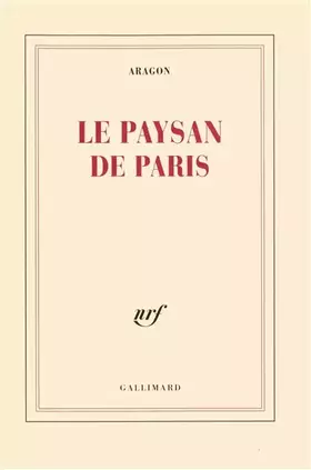 Couverture du produit · Le Paysan de Paris