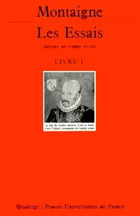 Couverture du produit · Les Essais, livre 1