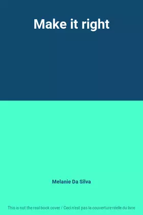 Couverture du produit · Make it right