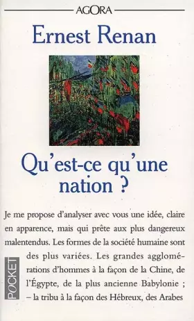 Couverture du produit · Qu'Est-CE Qu-Une Nation
