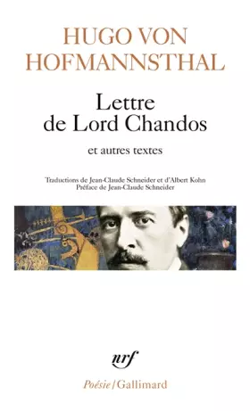 Couverture du produit · Lettre de Lord Chandos et autres textes sur la poésie
