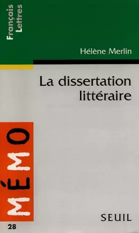 Couverture du produit · La dissertation littéraire