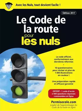 Couverture du produit · Le code de la route pour les Nuls poche, édition 2017