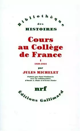 Couverture du produit · Cours au collège de France, tome 1
