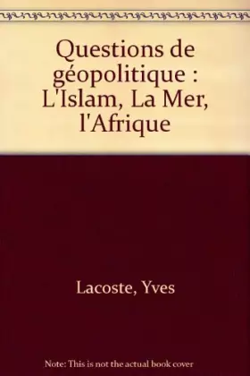Couverture du produit · Questions de géopolitique