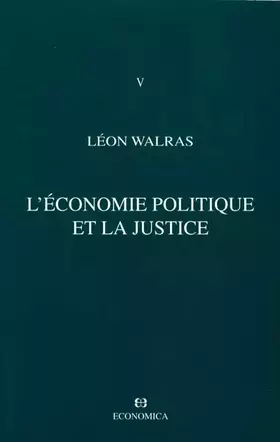 Couverture du produit · L'économie politique et la justice