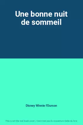 Couverture du produit · Une bonne nuit de sommeil