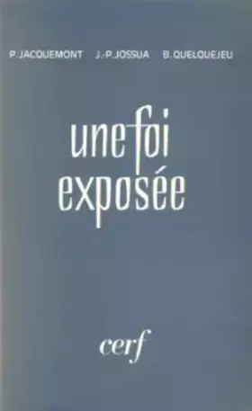 Couverture du produit · Une foi exposée