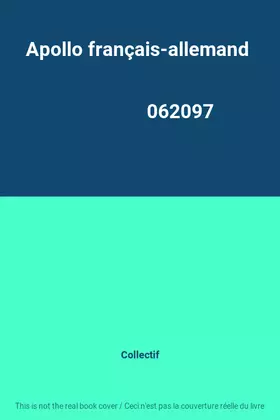 Couverture du produit · Apollo français-allemand                                                                      062097