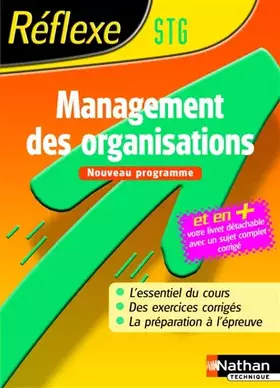 Couverture du produit · Management des organisations STG