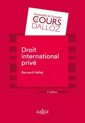 Couverture du produit · Droit international privé. 2e éd.