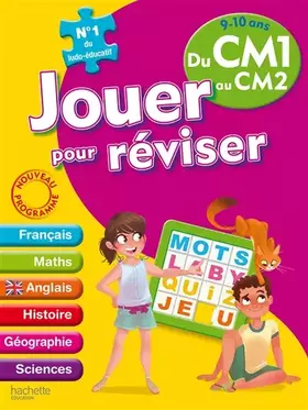 Couverture du produit · Jouer pour réviser - Du CM1 au CM2 9-10 ans - Cahier de vacances