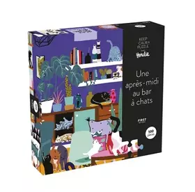 Couverture du produit · Coffret puzzle Une après-midi au bar à chats - puzzle 500 pièces - Keep calm and puzzle