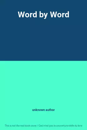 Couverture du produit · Word by Word