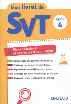 Couverture du produit · SVT Cycle 4 Mon livret de SVT