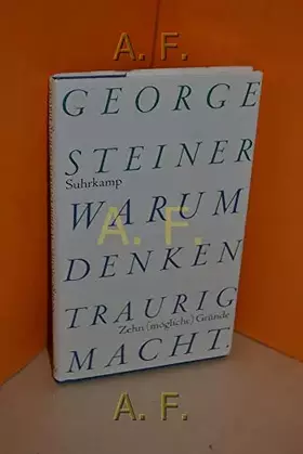 Couverture du produit · Warum Denken traurig macht: Zehn (mögliche) Gründe