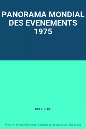 Couverture du produit · PANORAMA MONDIAL DES EVENEMENTS 1975