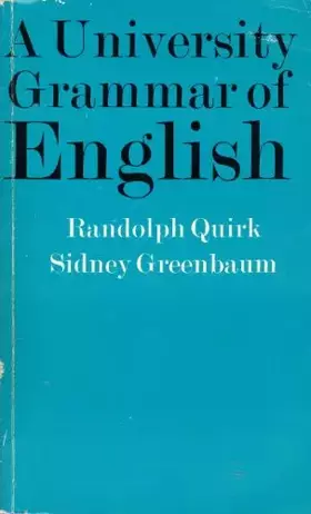 Couverture du produit · A University grammar of English