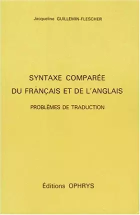 Couverture du produit · Syntaxe comparée du français et de l'anglais