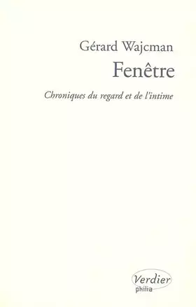 Couverture du produit · Fenetre Chroniques du regard et de l intime