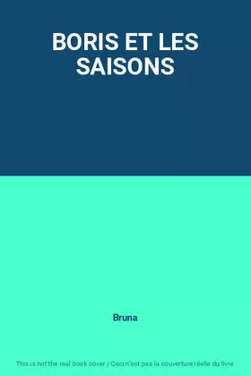 Couverture du produit · BORIS ET LES SAISONS