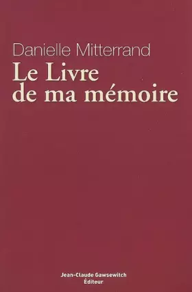 Couverture du produit · Le livre de ma mémoire