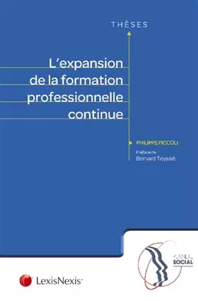 Couverture du produit · l expansion de la formation professionnelle continue