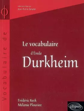 Couverture du produit · Le vocabulaire de Emile Durkheim