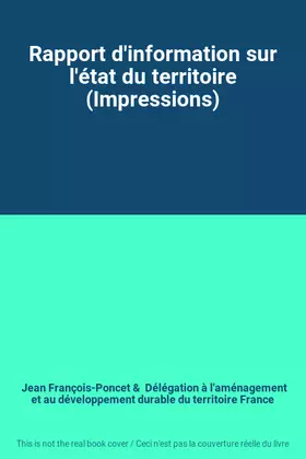 Couverture du produit · Rapport d'information sur l'état du territoire (Impressions)
