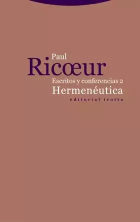 Couverture du produit · Hermenéutica. Escritos y conferencias 2 (Estructuras y procesos. Filosofía)
