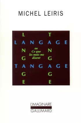 Couverture du produit · Langage, tangage ou Ce que les mots me disent
