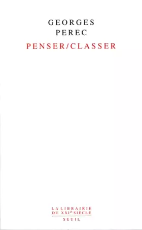 Couverture du produit · Penser / Classer