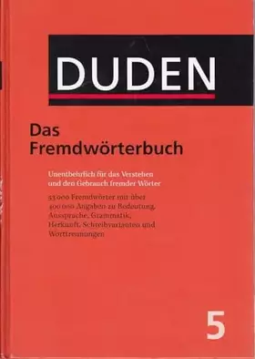 Couverture du produit · Der Duden, 12 Bde., Band 5, Duden Fremdwörterbuch