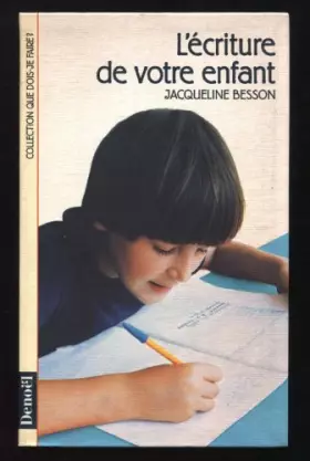 Couverture du produit · L'écriture de votre enfant