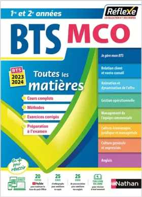 Couverture du produit · Toutes les matières - BTS MCO - Réflexe - Examens 2023-2024