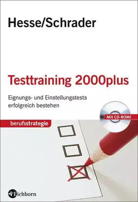 Couverture du produit · Testtraining 2000plus: Einstellungs- und Eignungstests erfolgreich bestehen