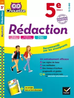 Couverture du produit · Rédaction 5e: cahier d'entraînement et de révision