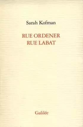 Couverture du produit · Rue Ordener, rue Labat