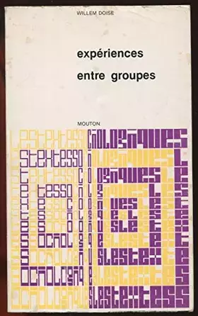 Couverture du produit · Expériences entre groupes