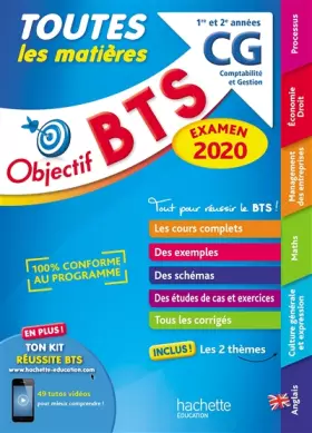 Couverture du produit · OBJECTIF BTS CG 2020 Toutes les matières