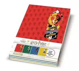 Couverture du produit · LOT DE 4 CAHIERS HARRY POTTER 17 X 22 CM