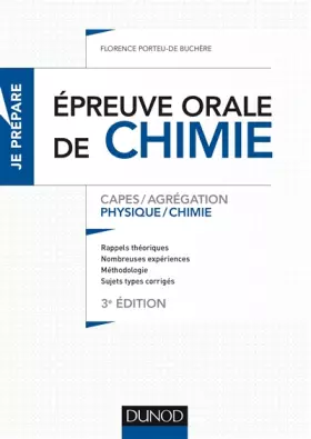 Couverture du produit · L'épreuve orale de chimie - 3e éd. - Capes/Agrégation: Capes/Agrégation