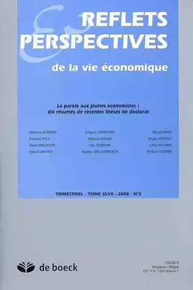 Couverture du produit · REFLETS ET PERSPECTIVES VIE ECONOMIQUES 2008/3