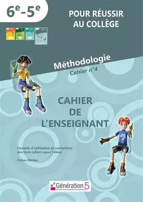 Couverture du produit · Cahier n°4 "pour réussir au collège" : Cahier de l'enseignant