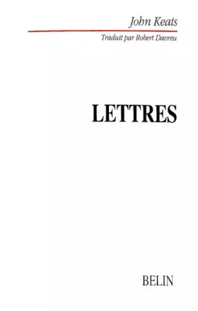 Couverture du produit · Lettres